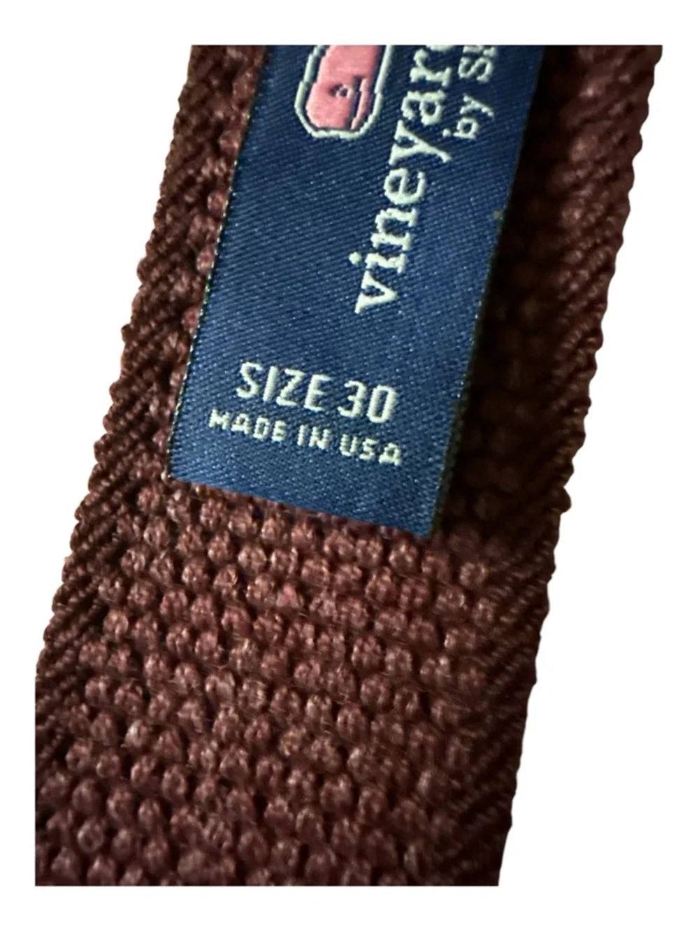 NWT Vineyard Vines Boys Heathered Bungee Belt - Crimson Size 30